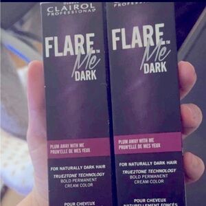 Flare me dark hair dye, plum away with me color (two boxes )
